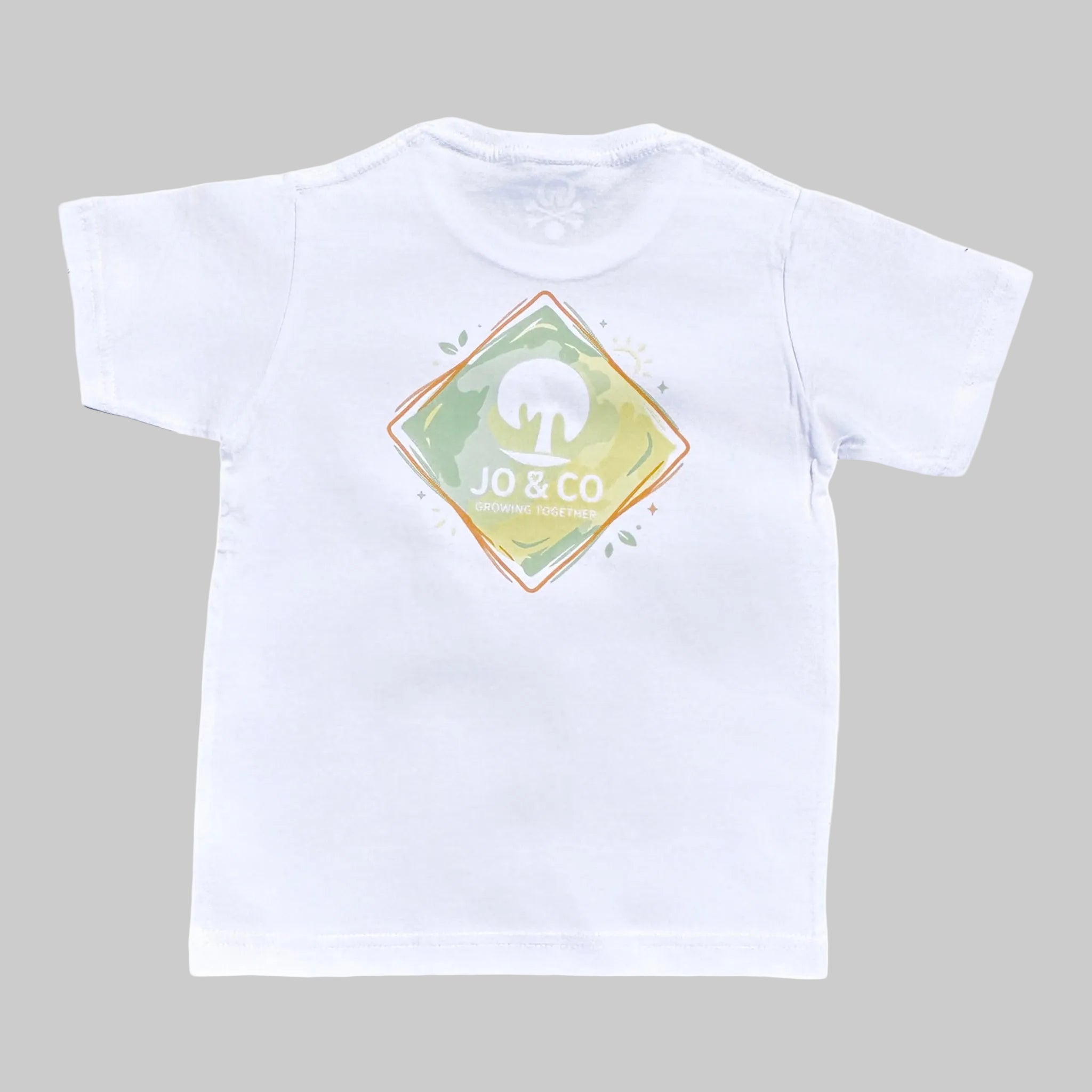 Camiseta Niño color Blanco logo Naranja