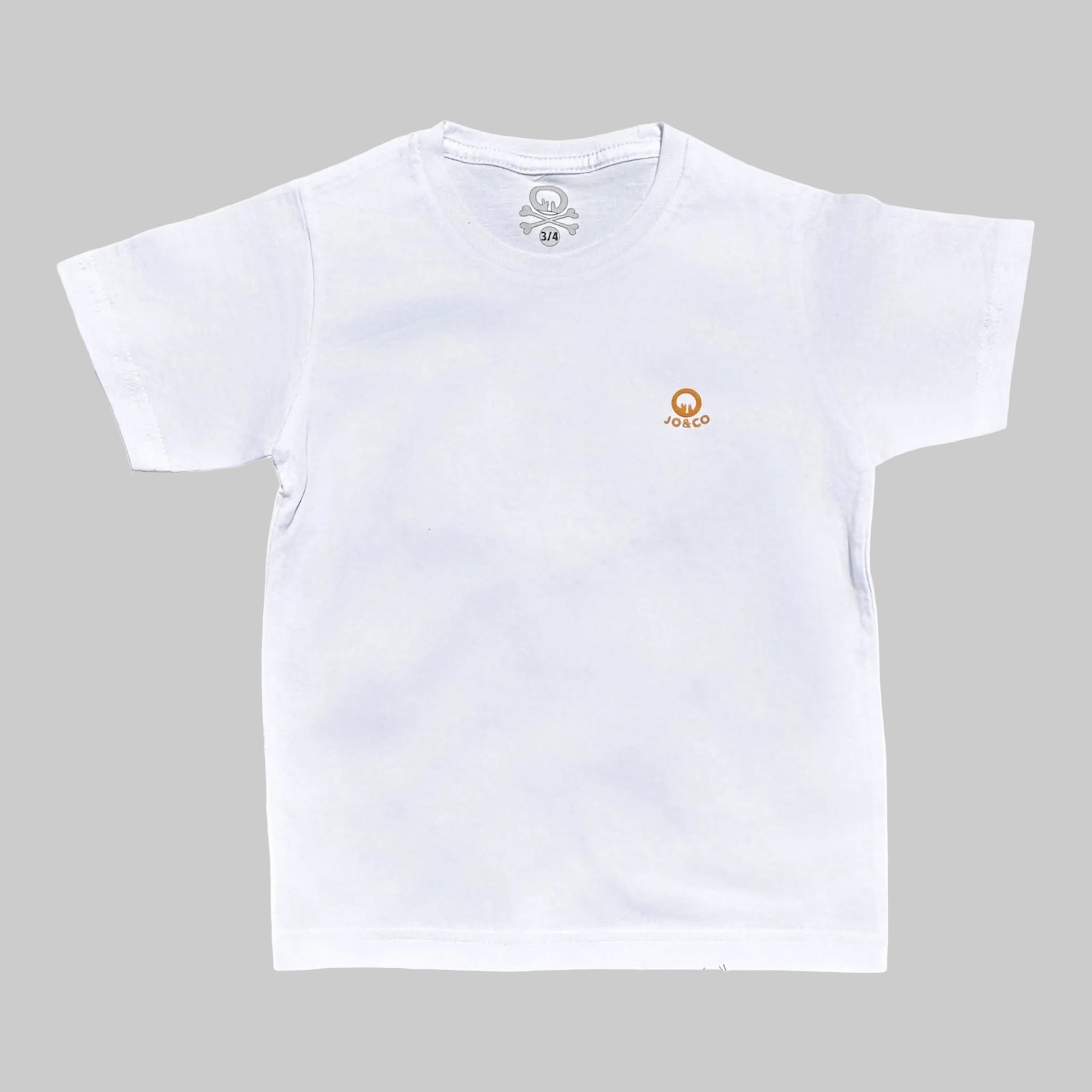 Camiseta Niño color Blanco logo Naranja