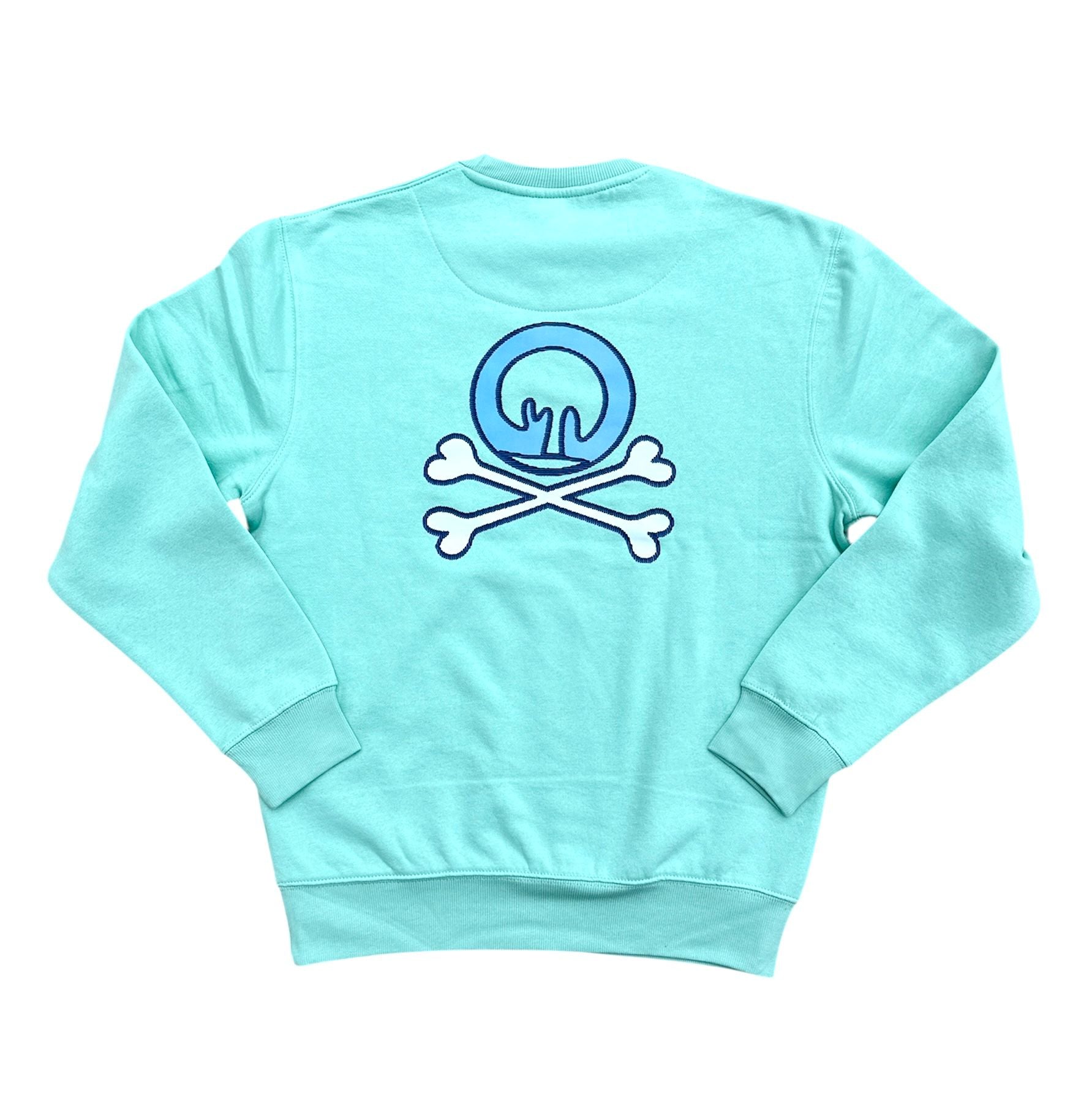 Sudadera Crewneck Skull Emblem Azul Cian