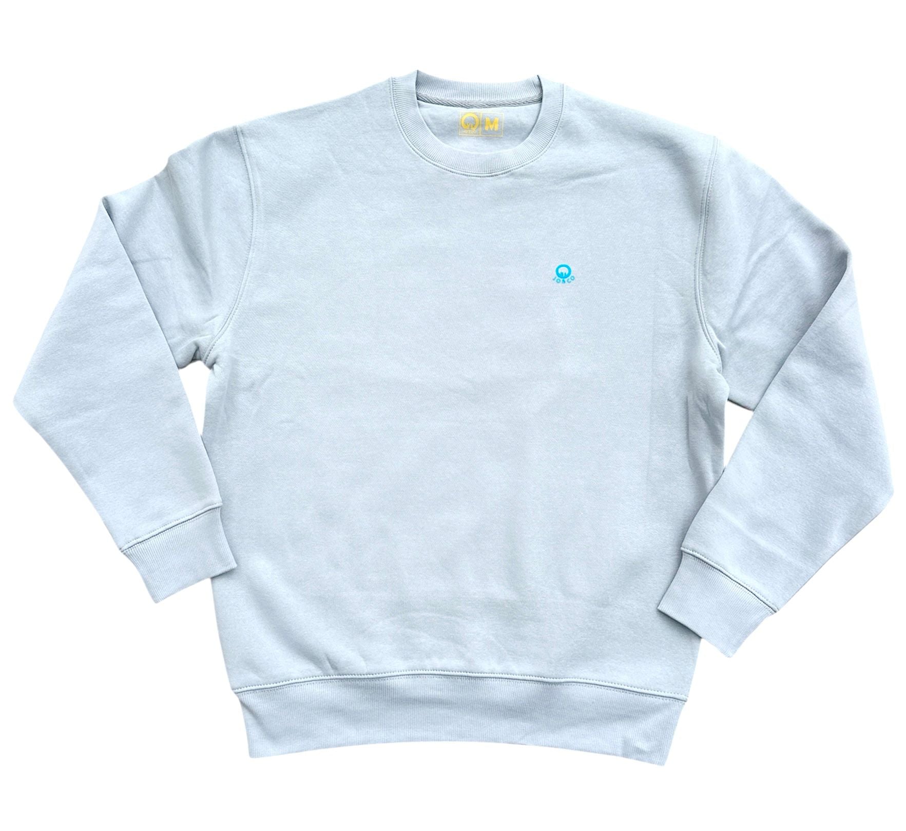 Sudadera Crewneck JO&CO Azul Claro Logo Trasero