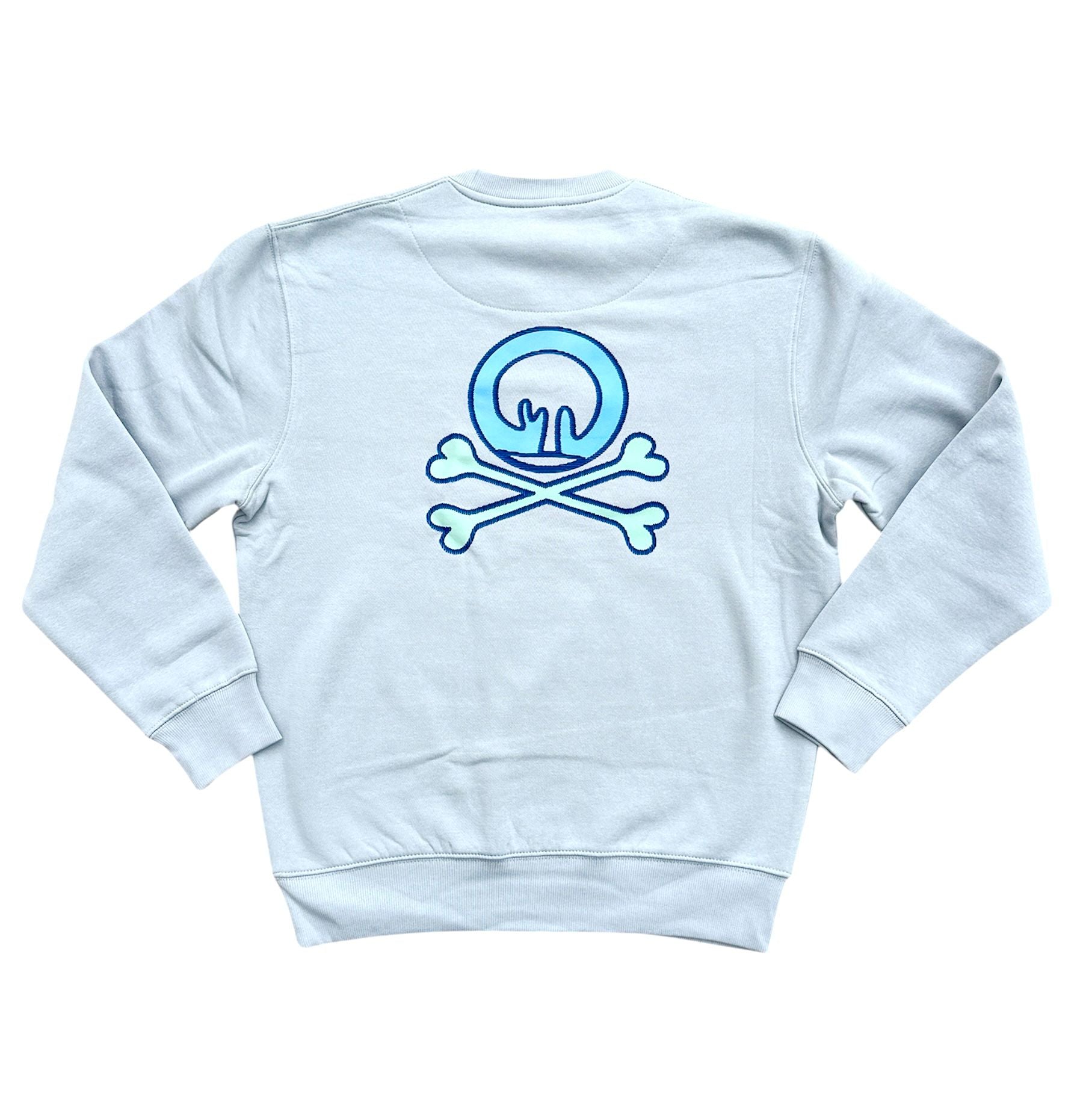 Sudadera Crewneck JO&CO Azul Claro Logo Trasero