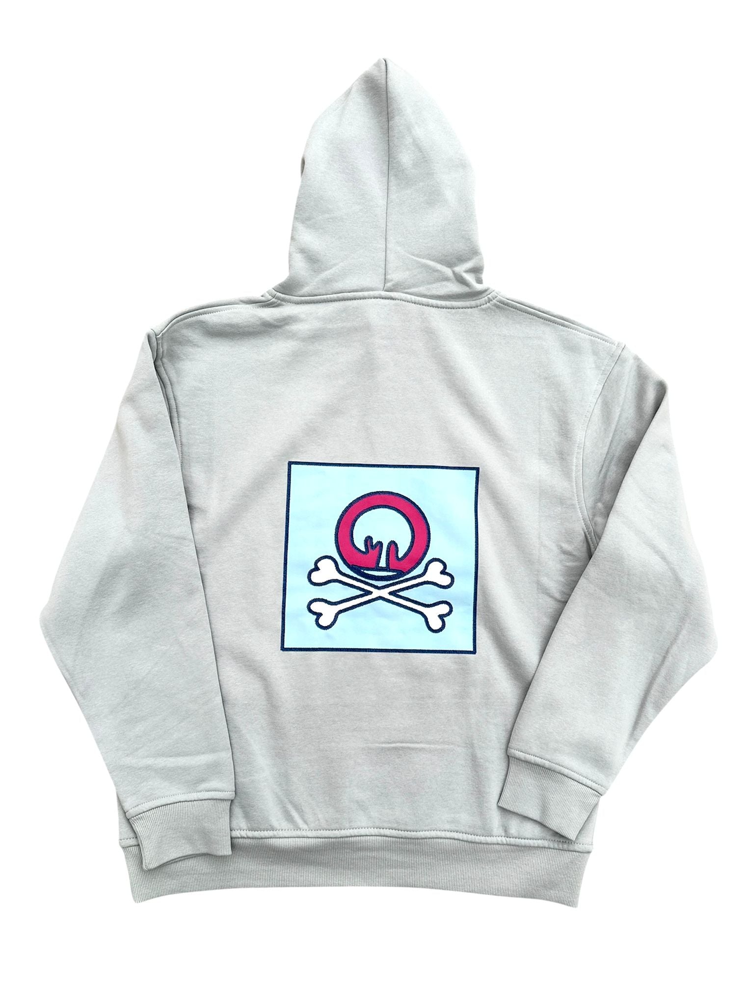 Sudadera Hoodie Emblem Frame Gris Claro